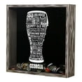 thumbnail image 3 of Torched Georgia Beer Cap Shadow Box Wall Mount Decor 13" x 13" x 3" Black, 3 of 8