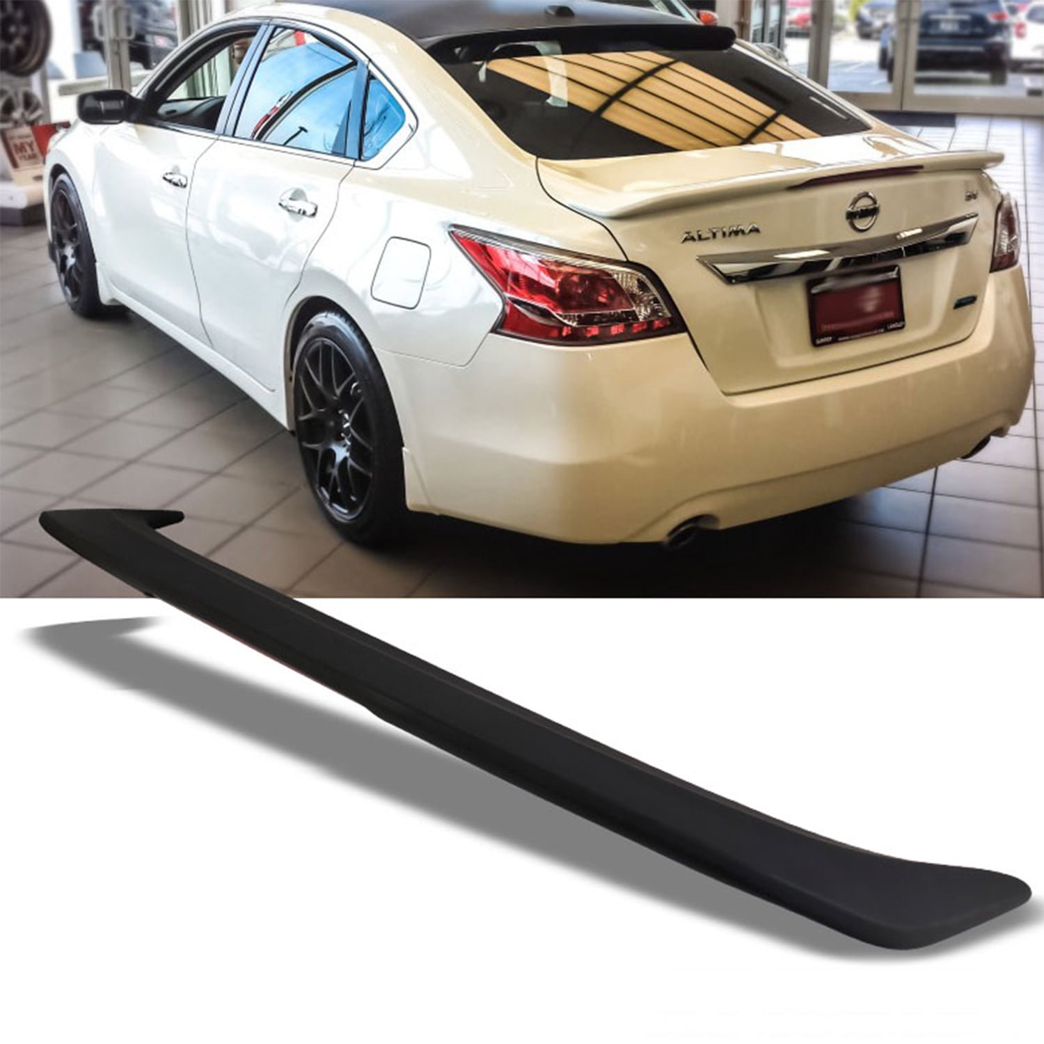 For Nissan 2013 2014 2015 Altima 4dr Factory Style Spoiler Wing w/LED Matt Black