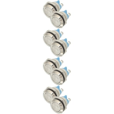 8 Pcs Door Bell Push Buttons Doorbell for Apartment Wired Kit Round Bells Homes