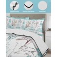 thumbnail image 4 of Turquoise Ocean Twin Size Down Alternative Comforter, Lightweight Comforter Quilt Bedding Set with Pillow Shams Coastal Nautical Lighthouse Starfish All Seasons Bed Comforter Duvet Insert 68"x86", 4 of 7