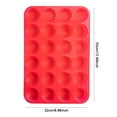 thumbnail image 2 of 12 en 24 Bocadillos Redondos Silicona Muffins Pudines Moldes para Hornear Magdalenas Moldes para Velas Jabón Silicona (24 Orificios) 24 Orificios Rojo Notas Pedido en Bolsas Individuales, 2 of 9