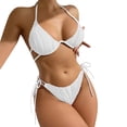 thumbnail image 7 of Afdoent Women's Bikini Sets Women Swimwear Bikinis Solid Swimsuit Ladies Halter Two Piece Swimwears Tankinis Set Vintage Swimwear, 7 of 7