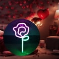 thumbnail image 1 of Letrero de neón rosa, luz de neón Floral, decoración de pared, telón de fondo, señales LED, decoración, luz nocturna de fiesta para Club, dormitorio,, 1 of 8