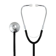 Dixie EMS Single Head Lightweight Stethoscope, Latex Free, for Doctors, Nurses, Students, Medical and Home Use - Black