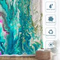 thumbnail image 3 of Abstract Watercolor Art Decor Shower Curtain Contemporary Modern Original Oil Print Polyester Fiber Plastic Rings QuickDrying Waterproof for Bathtubs/Bathroom of Artistic Elegance (72"x72), 3 of 6