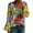 Multicolor, variant on MEICHEN Womens Spring Fall Tops V Neck Long Sleeve Graphic Print Tops Casual Loose Colorful Blouse