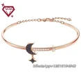 thumbnail image 1 of Alta calidad 2025Bracelete de mujer de la serie de baile simbólico Alto con logotipo Original de alta calidad, pulsera de estrella y luna con amor ilimitado, Cr, 1 of 5