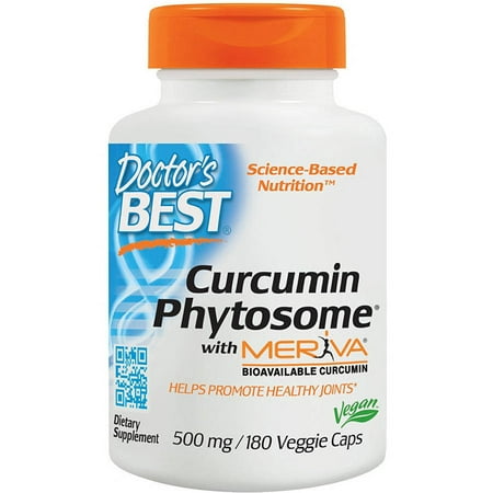 Doctor's Best Curcumin Phytosome Dietary Supplement with Meriva Veggie Caps, 180