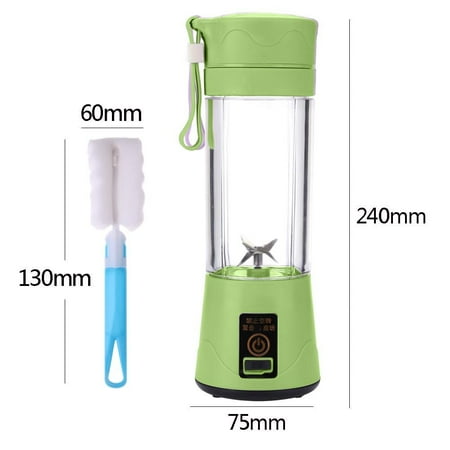 

380ml 6 Blades Mini USB Portable Electric Fruit Juicer Smoothie Maker Blender Rechargeable Juicer Cup Sports Bottle