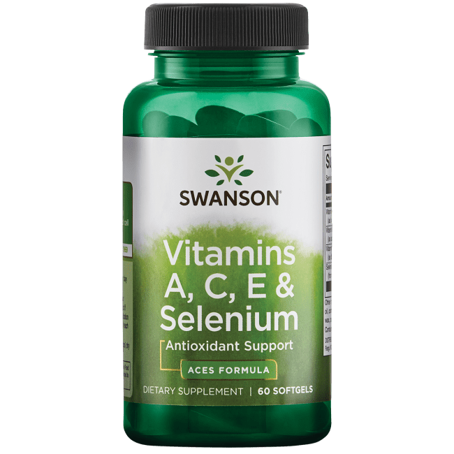 Swanson Vitamins A, C, E & Selenium 60 Softgels