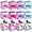 Blue, Purple, Rose, Pink, variant on 12 Pcs Clear Storage Bins Collapsible Cube Storage Bin with Window Daycare Storage Organizer Bins Fabric Storage Bins for Kid Room Nursery Playroom(Black,Solid)