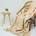 thumbnail image 3 of Hand Loomed Mud Cloth Blanket Handmade Throws and Blankets Ethnic Cotton Textile, Indian Cotton Throw, 3 of 5