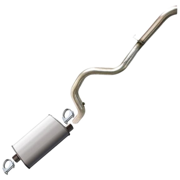 Northeastern Exhaust | Stainless Steel Muffler & Tail Pipe Exhaust System Kit Fits 1997-2000 Jeep Wrangler 2.5L & 4.0L SUV - Direct Fit