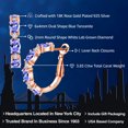 thumbnail image 2 of Gem Stone King 3.83 Ct Blue Tanzanite G-H Lab Grown Diamond 18K Rose Gold Plated Silver Hoop Earrings, 2 of 5