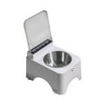 thumbnail image 3 of Comedero inclinado y elevado para gatos y perros, con protección para el cuello para gatos de interior. Tazón de acero inoxidable, 3 of 9