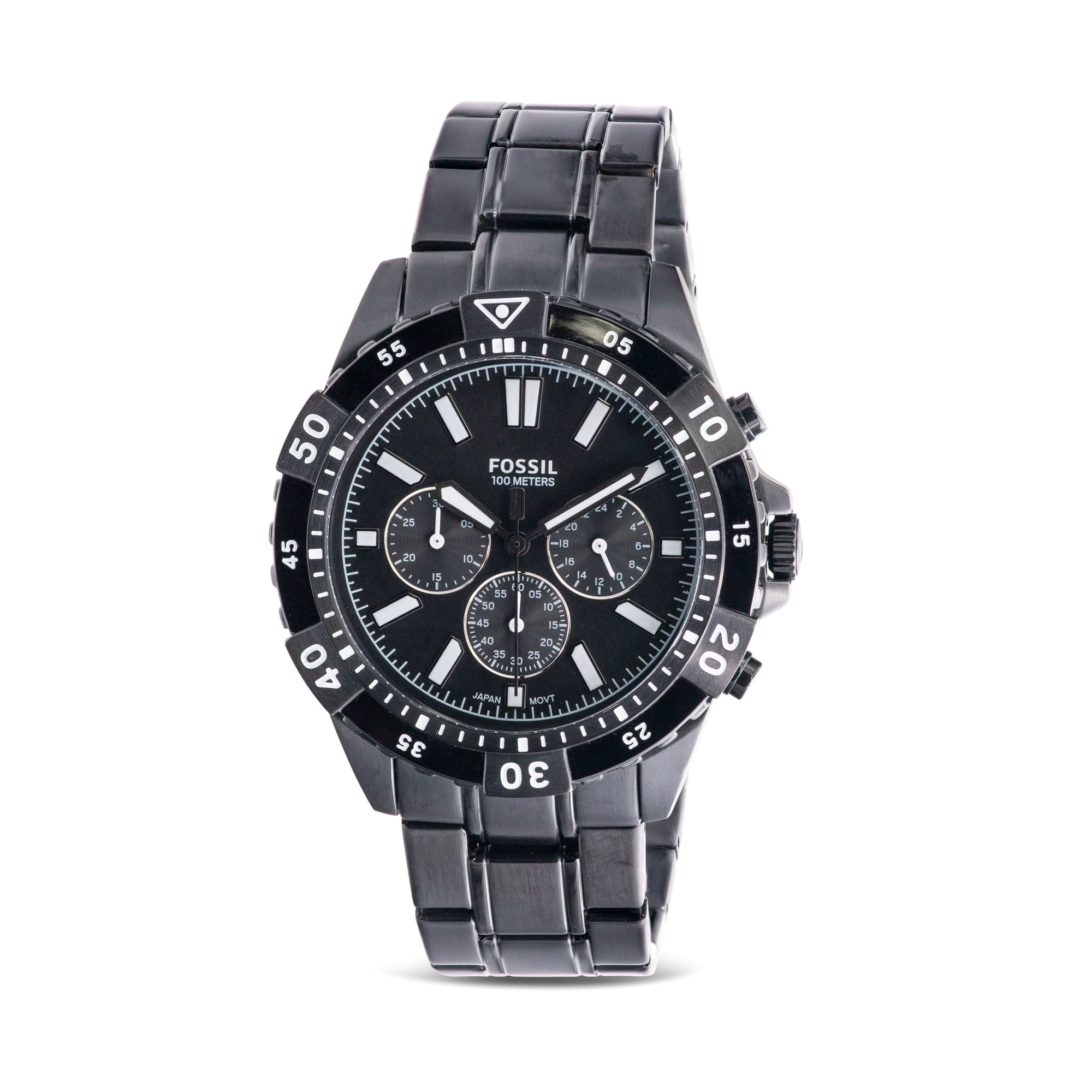 Fossil Garrett Chronograph Black Stainless Steel Mens Watch FS5773 Walmart