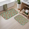 thumbnail image 2 of Pioneer Flower Floral Print Pattern Bath Mat Set Of 2,Non-Slip Rug for Bathroom,Kitchen,Bedroom,Entrance, 30x17 and 23.5x15.7 Inches, 2 of 5