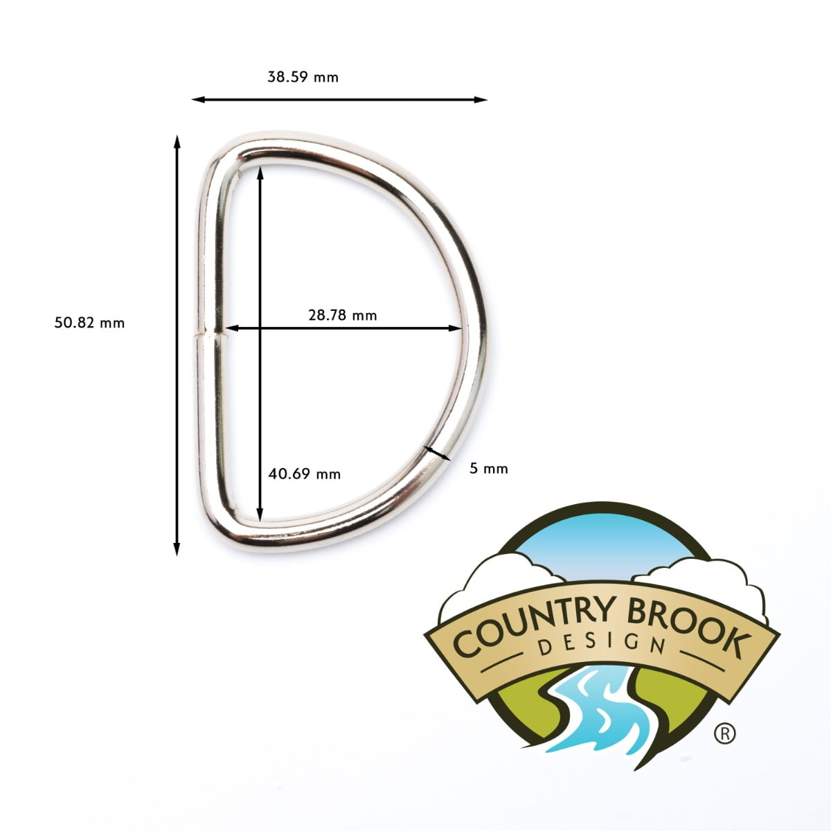 50 - Country Brook Design® 1 1/2 inch Heavy Welded D-Rings