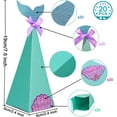 thumbnail image 2 of Paquete de 20 cajas de fiesta de sirena JM con colas de purpurina y lazos morados, 2 of 4