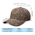 thumbnail image 5 of Artistic Mandala Baseball Cap – Ethnic Tribal Dad Hat Featuring Boho Vintage Sacred Pattern, Geometric Spiritual Abstract Design, 5 of 7