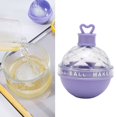 thumbnail image 4 of Ice Ball Mould, Dustproof Odorless Round Ice Box TPE Soft Bottom  For Home Purple, 4 of 8