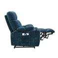 thumbnail image 5 of 180° Lay Flat Electric Power Lift Recliner Chair, Dual Motor Infinite Position Lounge Chair with Heat and Massage, Recliner Sofa Chair with Side Pockets and Cup Holders for Elderly Adults, Blue, 5 of 8