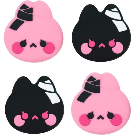GeekShare Thumb Grip Caps Silicone Joystick Cover for Nintendo Switch/OLED/Lite 4PCS Bunny & Kitty