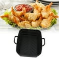 thumbnail image 4 of Fryer Liner, Fryer Basket Dishwasher Safe Non Stick Rectangular 2 Pcs  For Kitchen Black,Brown, 4 of 8