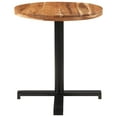 thumbnail image 5 of vidaXL 27.6" Iron Solid Acacia Wood Round Outdoor Bistro Table, Natural, 5 of 10