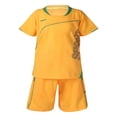 thumbnail image 3 of Jhaoyu Boys Kids 2 Piece Active Performance Outfits Shorts Sleeve T-Shirts and Shorts Soccer Clothing Yellow 28, 3 of 7