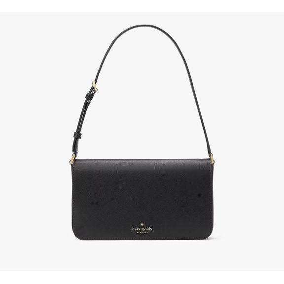 Kate Spade Staci Flap Medium Shoulder Bag Black