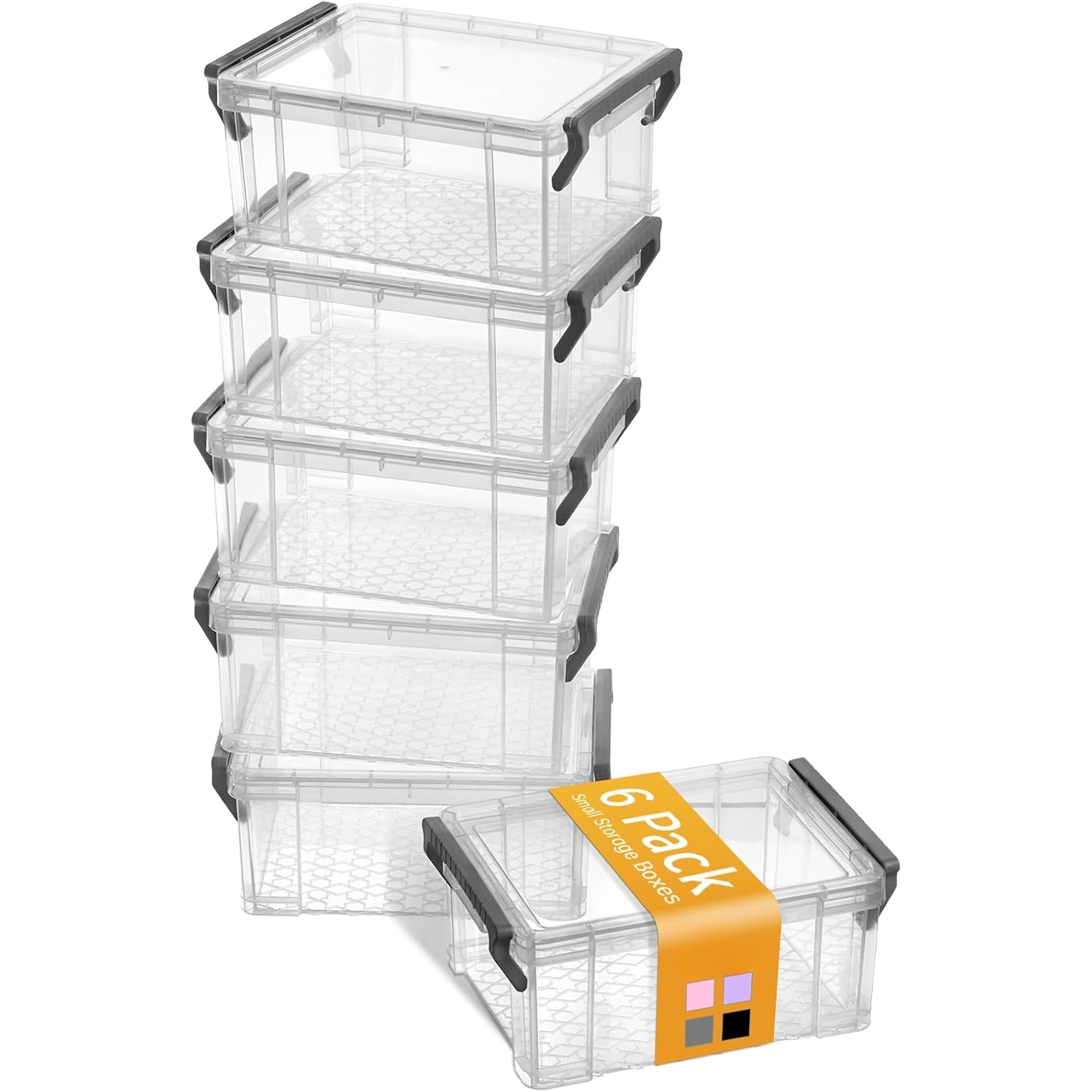 Plastic Pencil and Crayon Storage Boxes with Lids – Stackable Clear Organizers for Art Craft Pens and Teacher Supplies