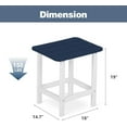 thumbnail image 2 of Wubio 19'' Adirondack Side Table, Rectangular HDPE End Table, Weather Resistant and Easy Maintenance, Navy Blue, 2 of 17