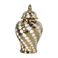 thumbnail image 3 of Almencla Ceramic Ginger Jar Floral Arrangement Display Weddings Decorative Ginger Jar White, 3 of 8