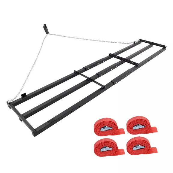 Kojem 8 FT Drag Harrow Driveway Grader, Heavy Duty Power Rake w/ 6 FT Chain, Tow Behind Lawn Rake for ATV, UTV, Tractor, Mower, Land Leveler for Gravel, Sand, Soil, Hay