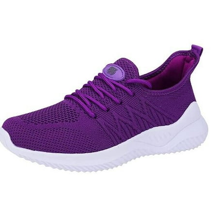 

Womens Walking Tennis Shoes Lace Up Breathable Sneakers for Gym Travel Work Size 10