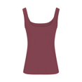 thumbnail image 4 of Bovemsi Plus Size Going Out Tops for Women Ribbed Tank Tops Sleeveless Slim Shirts Solid Color Undershirt, Red Women's Summer Tank Tops, M, 4 of 6