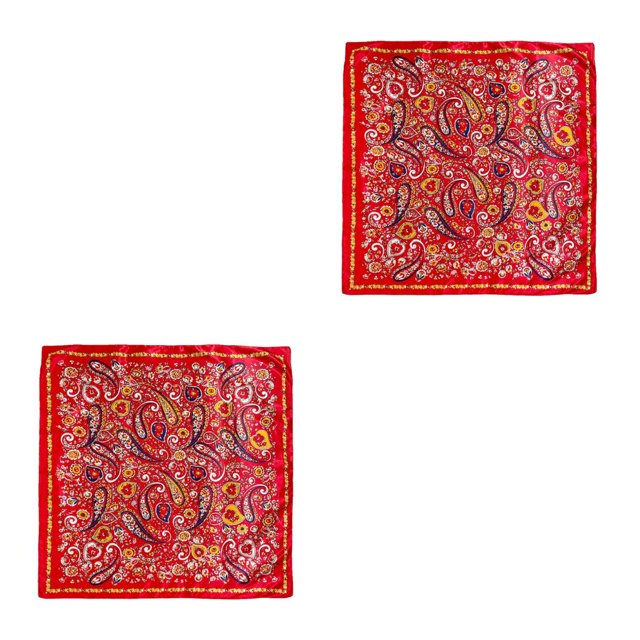 Guardurnaity Pañuelo para el pelo para mujer, pañuelo de tela de imitación con estampado cuadrado, pañuelo transpirable para la cabeza, fiesta, Type3 NO3