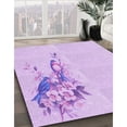 thumbnail image 3 of Ahgly Company Machine Washable Indoor Square Transitional Heliotrope Purple Area Rugs, 8' Square, 3 of 7