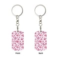 thumbnail image 2 of Goofa Flower Butterfly Printed Rectangular Metal Keychain Bag Charm Floral Charm for Purse Keys Metal Keyring Gift for Women Accessories, 2 of 7