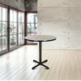 thumbnail image 5 of Hampden Furnishings Bennet Collection Steel Frame 36" Round Top, X Base, 36" Height Cafe Table, Black Frame/Grey Nebula Top, 5 of 5