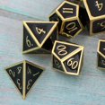 thumbnail image 3 of MERIGLARE 7Pcs Polyhedral Dice RPG Board Table Game Dices - Black, 16mm, 3 of 7
