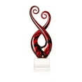 thumbnail image 2 of Badash Pietro Handcrafted Black and Red Glass with Crystal Base Centerpiece QGM23765, 2 of 2