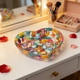 thumbnail image 6 of Small Candy Dish Heart Shaped Resin Bowls Transparent Bowl With Beautiful Patterns, 6 of 8
