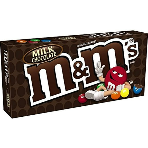 M&Ms Milk Chocolate Candy Movie Theater Box, 3.10 Ounce (Pack Of 12)