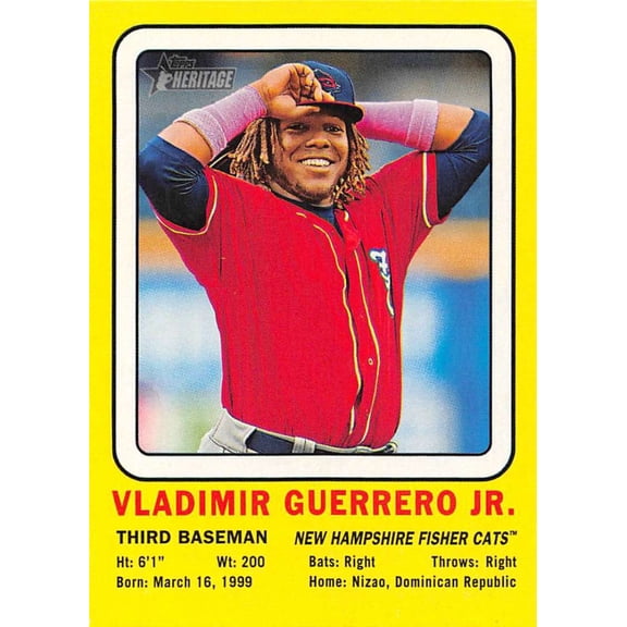 2018 Topps Heritage Minor League 1969 Collector Cards/Transogram #69CC-VGJ Vladimir Guerrero Jr. NM-MT New Hampshire Fisher Cats Baseball