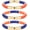Blue Orange, variant on 3 Pack Game Day Bracelets for Women Bamboo Tube Bangles Bracelets Chunky Curved Stacking Football Stretch Bracelets Game Day Jewelry Accessories Sports Fan Gifts