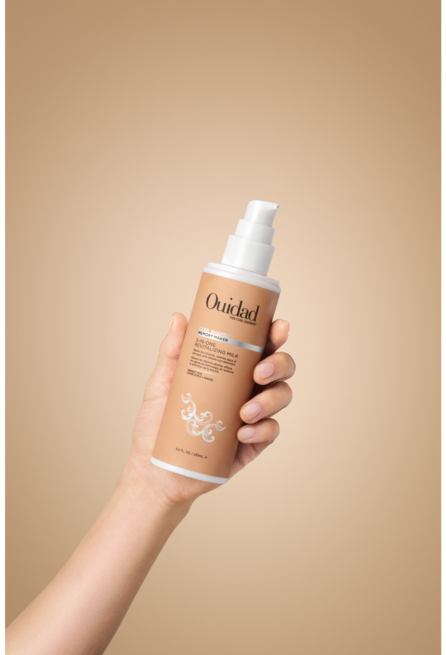 Ouidad Curl Shaper Memory-Maker Hair Milk, 3-in-1 Primer, Leave In Conditioner & Treatment, 8.5 oz