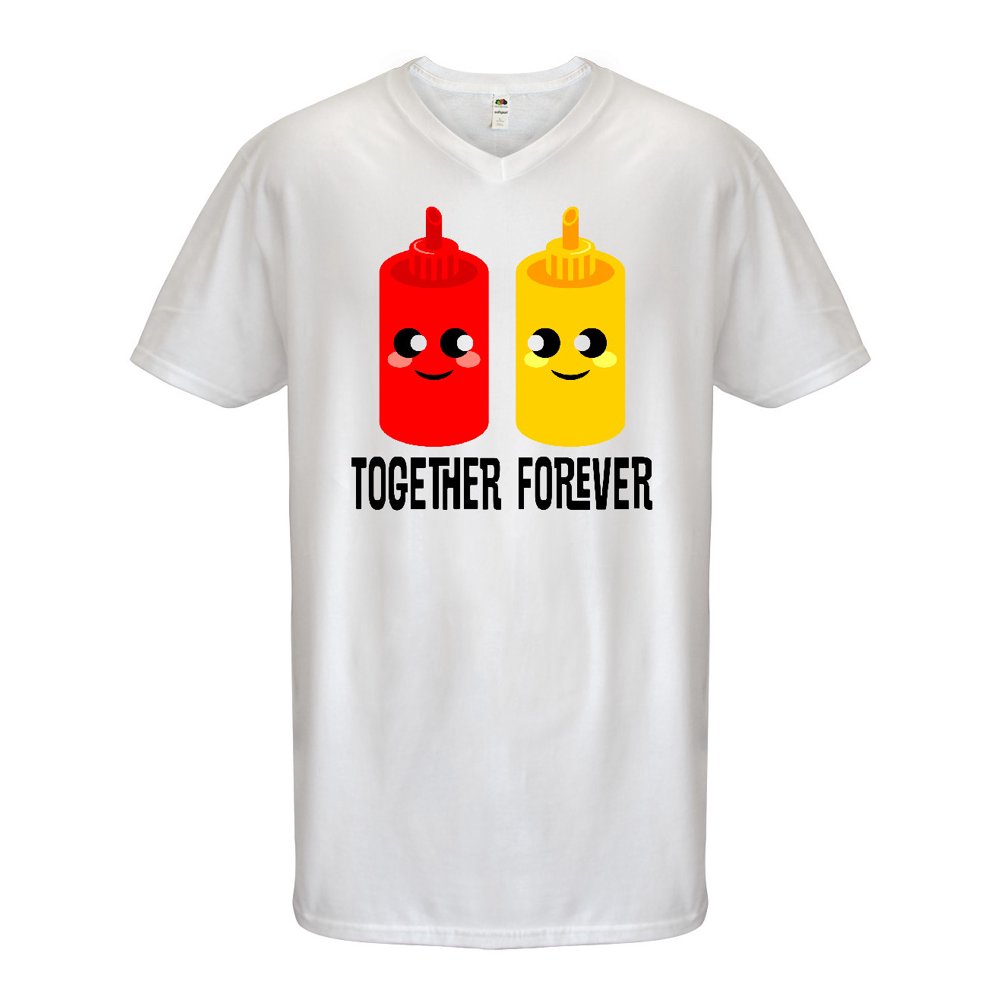 INKtastic Ketchup and Mustard Gift Men's VNeck TShirt