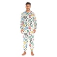 thumbnail image 5 of Adult Onesie Simple Graffiti Zipper One-Piece Pajamas Unisex with Pockets, 5 of 6